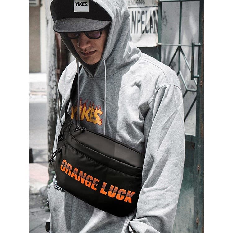 França Colorin Kite moda masculina versão coreana grande capacidade saco do mensageiro saco de peito Casual cintura saco
