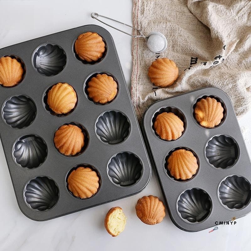 Molde Madeleine De Aço Carbono 6/12 Slots-Assadeira De Qualidade Alimentar Para Bolo VHPO
