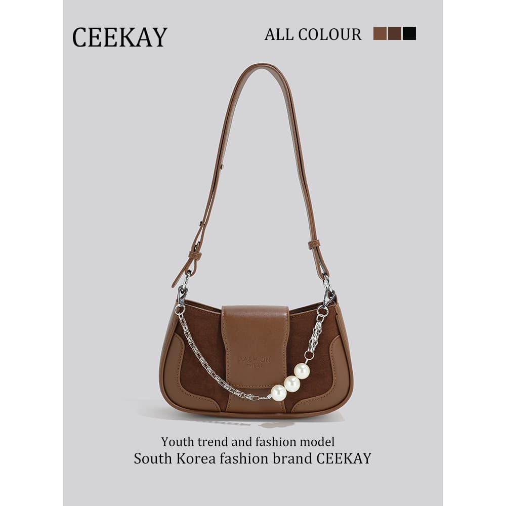 CEEEKAY nicho genuíno Retro All-Match axilas saco High-End luz luxo saco feminino 2026 novo estilo saco do mensageiro