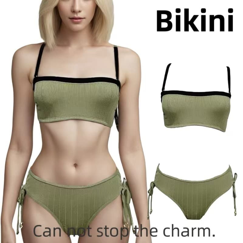 Âmbar pedido exterior colete Split maiô senhoras moda antiderrapante Pit Strip bikini primavera quente biquíni com almof