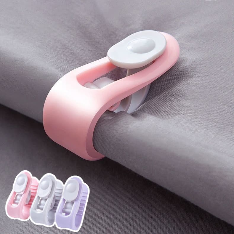 5 clipes antiderrapantes são usados para fixar a capa do edredom e podem ser usados para decoração da cama.