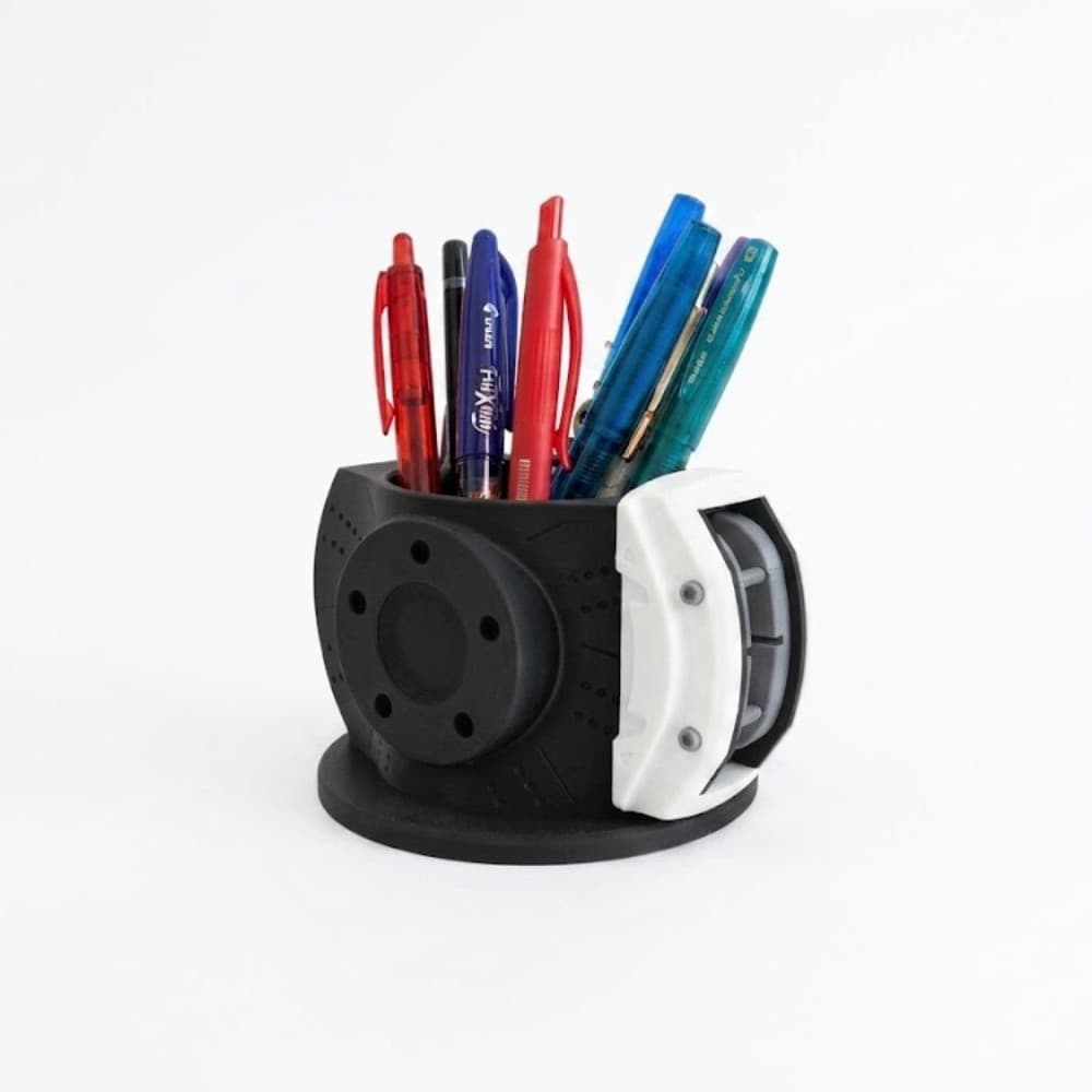 Porta Canetas Disco de Freio Automotivo 3D | Organizador de Mesa | Presente para Apaixonados por Carros