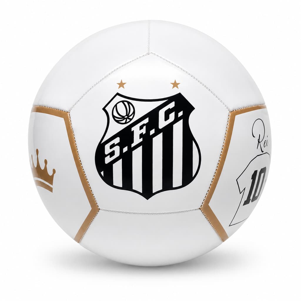 Bola Oficial Santos Futebol de Campo Rei 10 Branca SAN-CPO-6