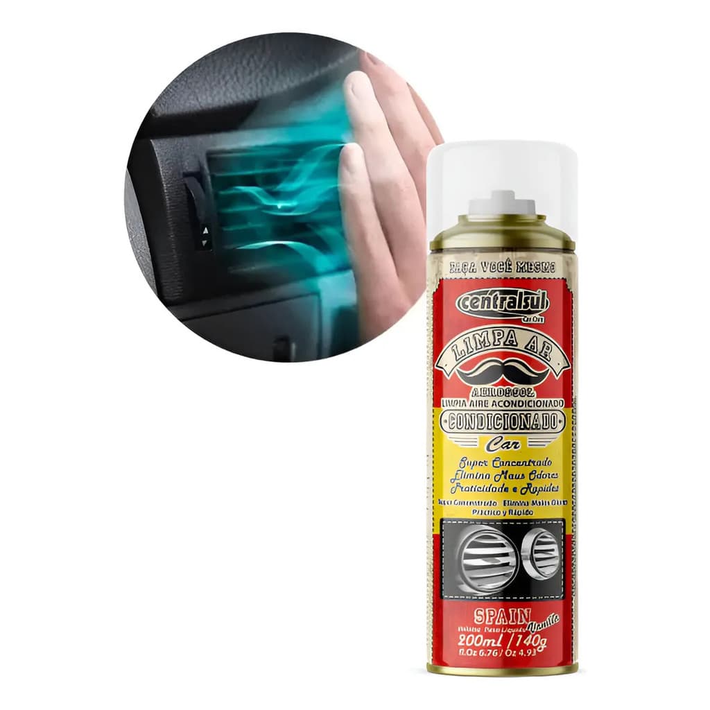 Higienizador Ar Condicionado Carro Spray Fragrância Spain Centralsul 200ml Variadas