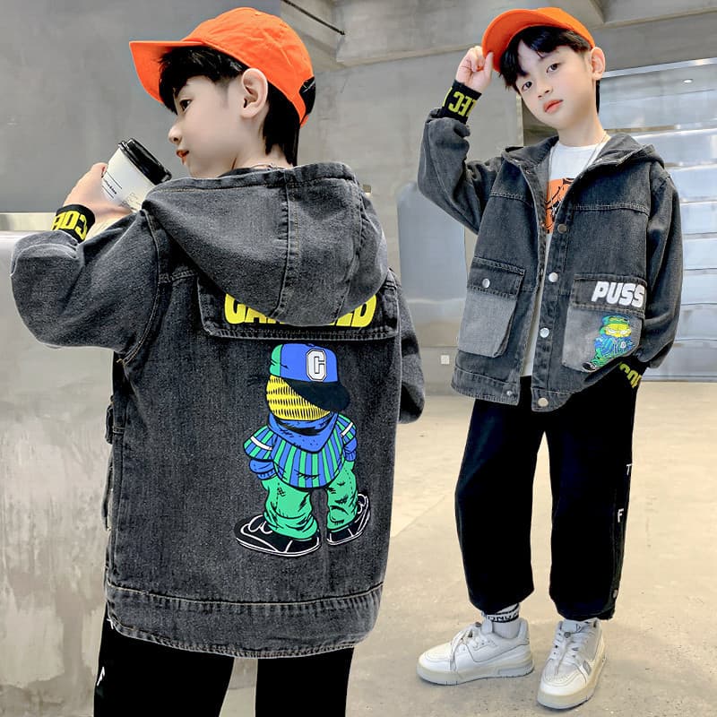 Crianças roupas meninos outono roupas jaqueta primavera outono roupas 2026 novo estilo moda outono meninos médio grande
