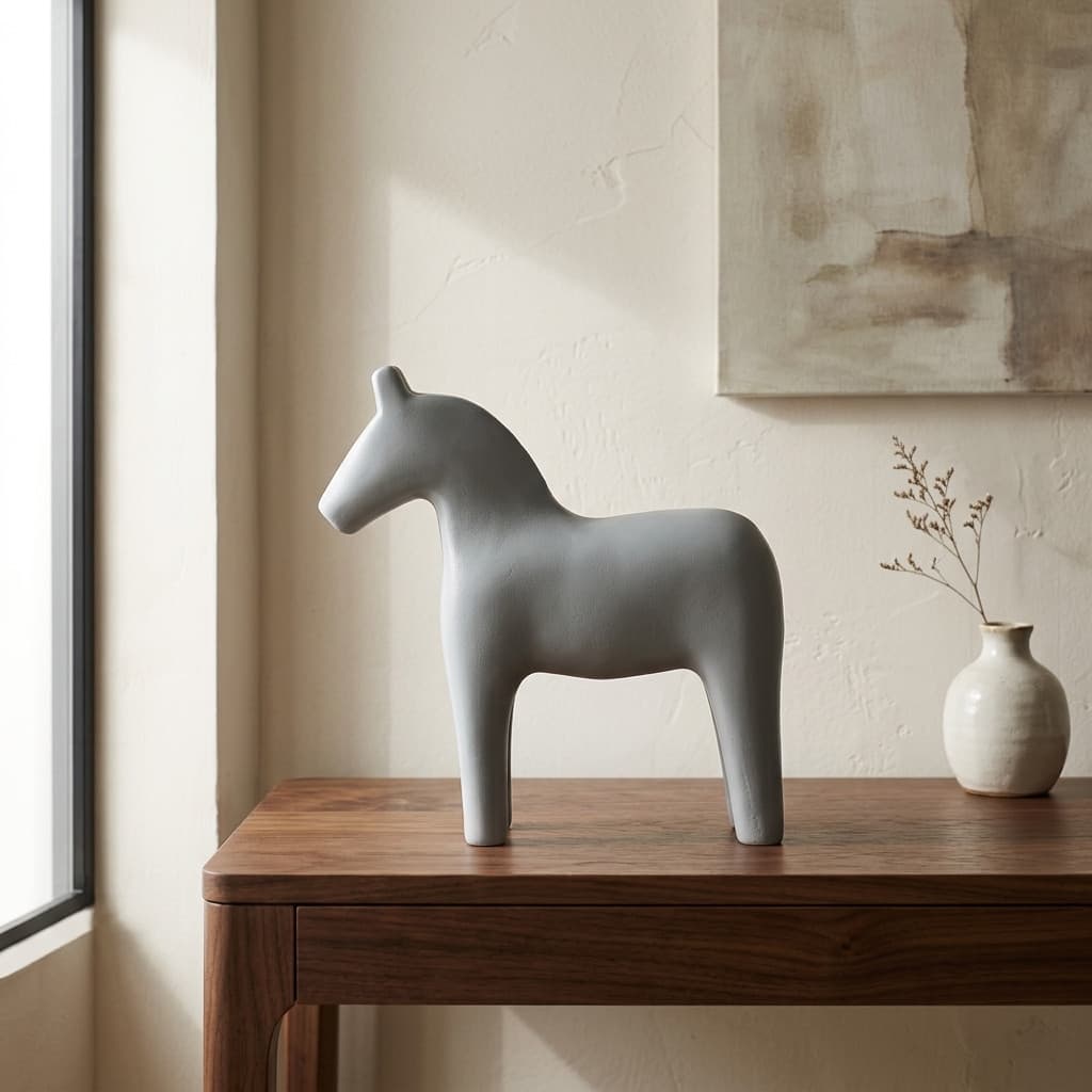 Ornamentos de decoração de estilo de pônei simples, artesanato de mesa para casa, decorações de estilo de Animal fofo