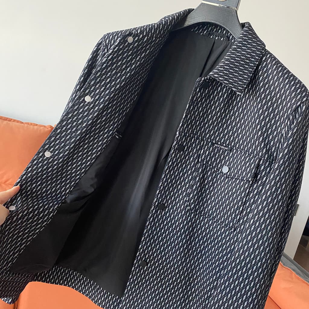 H Casa!Elegante!Etiqueta de corte primavera outono masculino negócios lapela jaqueta de peito único jaqueta Houndstooth