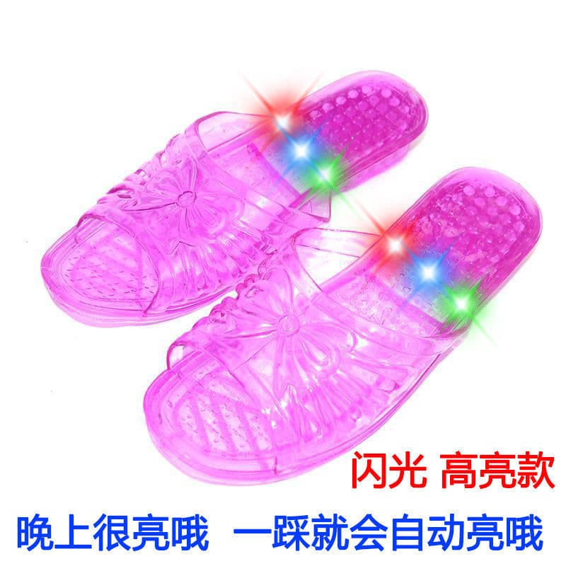 Chinelos de cristal Dia dos Namorados Chinês Dia dos Namorados Tik Tok Mesmo Estilo Influenciador Piscando Princesa Paró