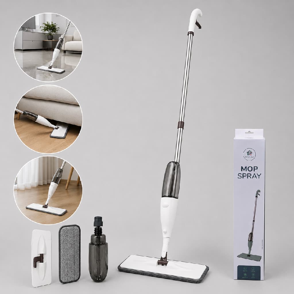 Mop Spray Com Reservatório Verocasa Para Limpeza Fácil Branco