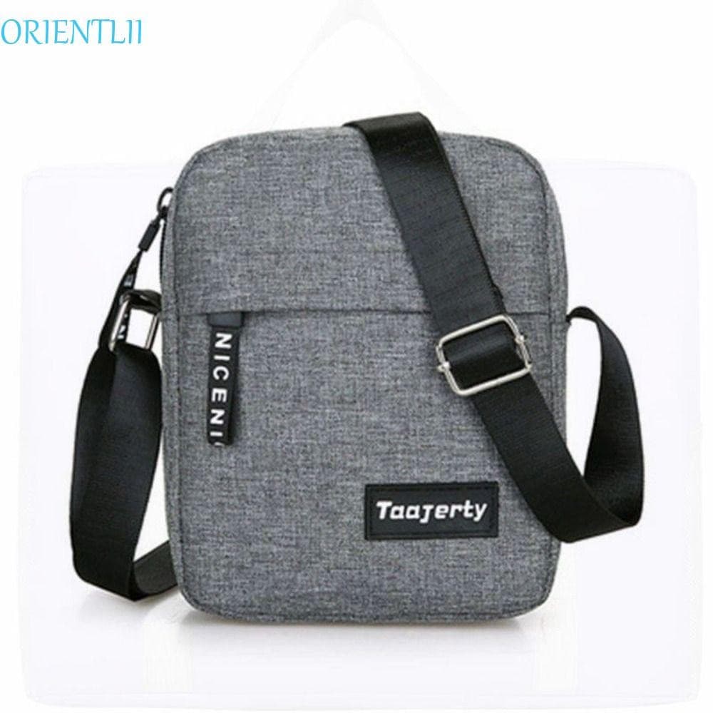 ORIENTLII Bolsa De Ombro , Crossbody Casual E Moderna De Cor Sólida Mão Masculina De Nylon Empresarial