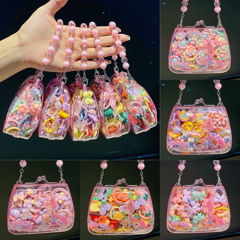 [Novo Conjunto de 30 Peças] Elásticos para Cabelo Estilo Rabo de Cavalo, Fitas Elásticas de Borracha Coreanas Fofas,