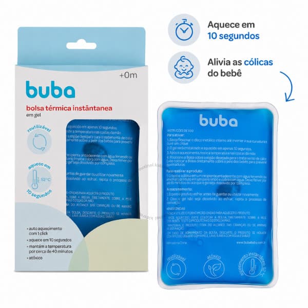 Bolsa Cólica Bebê Térmica Em Gel Instantânea Buba Alivio Dores