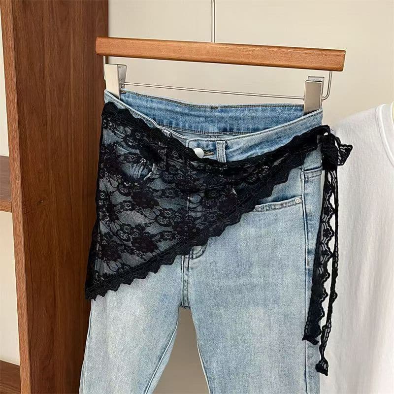 Acessórios De Roupas Da Moda Na Gravata De Renda Lenço De Cintura Decoração Triangular Avental Multiuso Pode Ser Usado P
