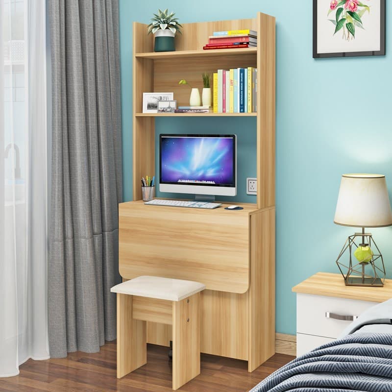 Mesa armário contínuo multifuncional Desktop estudante simples escrivaninha pequena estante integrada multifuncional dob