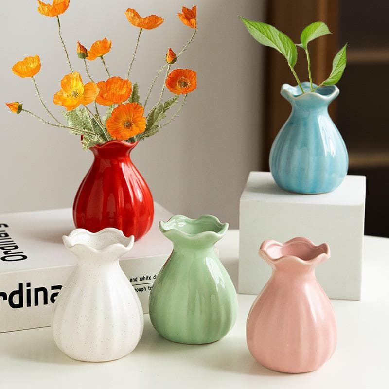 Pequeno pequeno fresco cerâmica Mini vaso hidropônico vaso de flores secas vaso Hotel restaurante criativo prato jantar