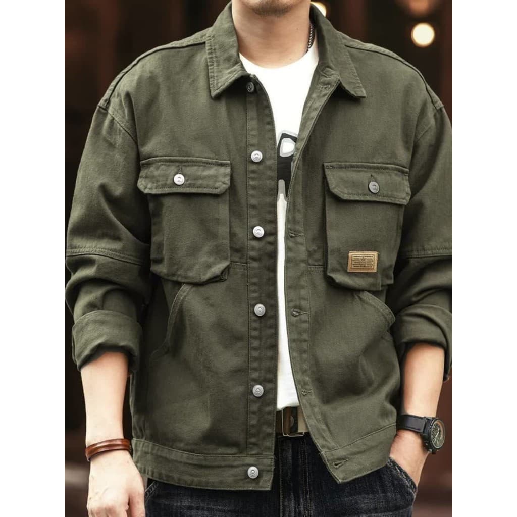 High-End americano Retro pesado Denim jaqueta masculina primavera novo estilo solto Street Wear rufião bonito puro algod