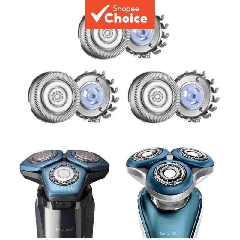 Cabeça de Barbeador Elétrica Compatível com Lâmina S7000 SH71 S5531/5532/5535/7731/7735, Lâminas de Substituição,