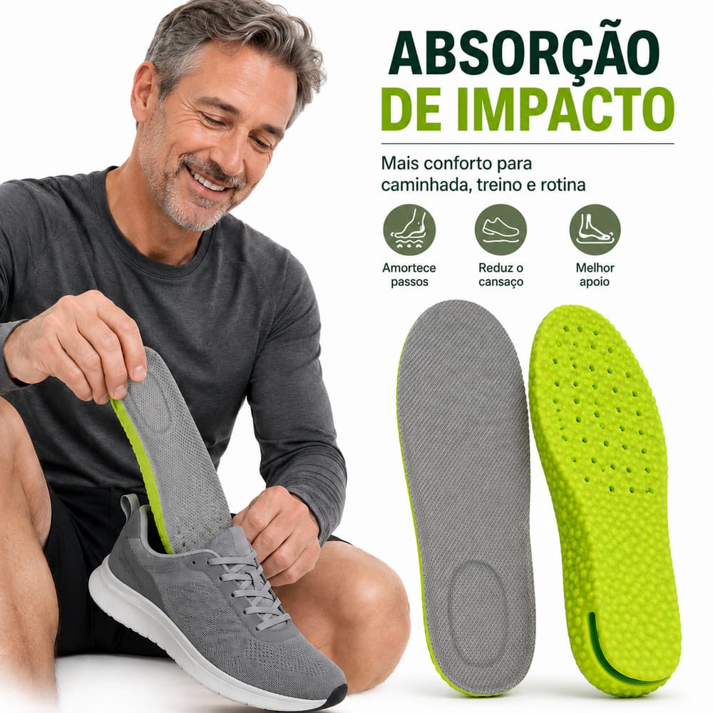 Palmilha Smart Comfort com Salto Gel Anti-Impacto 39 ao 40
