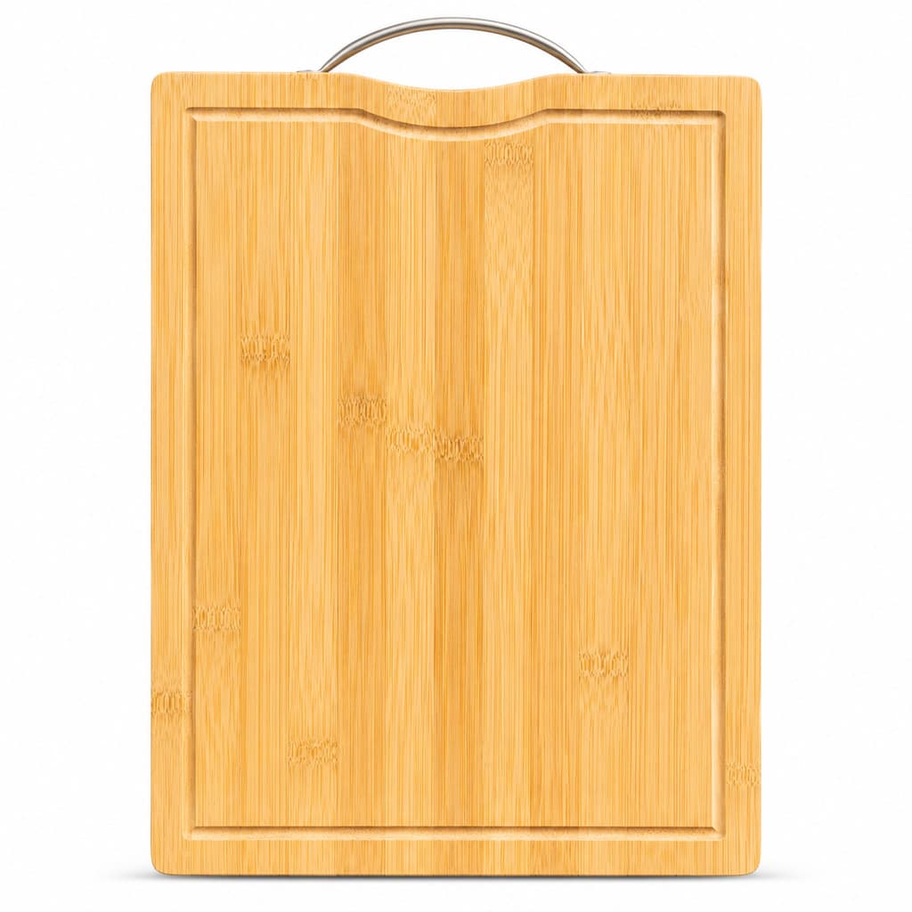 Tábua De Corte Bambu 36x26cm Cozinha Churrasco Resistente Carnes Legumes