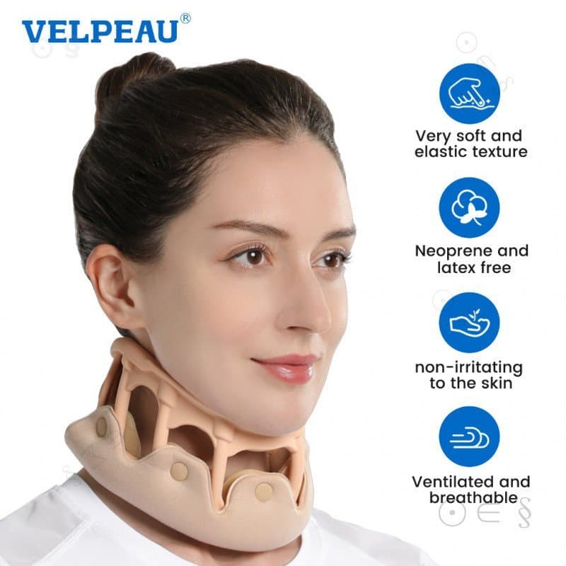 Suporte de Pescoço VELPEAU, Colar Cervical de Silicone, Protetor de Pescoço para Dor no Pescoço, Suporte de Pescoço Maci