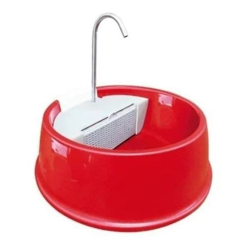 Fonte Bebedouro Pet Automático Gatos Cães Joy Furacao Pet Bivolt Vermelha Economia Agua
