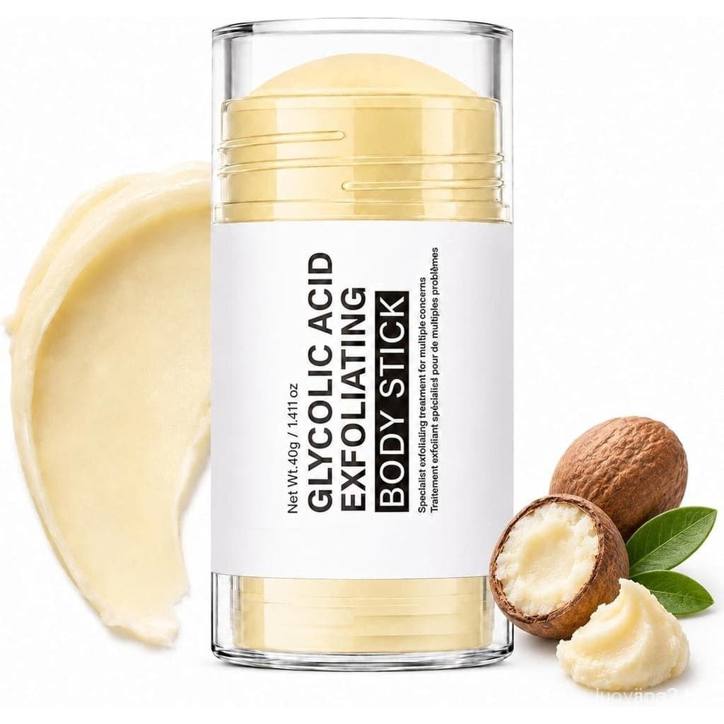Bastão Esfoliante Corporal com Ácido Glicólico - Esfoliante Corporal com Manteiga de Karité, Produtos Esfoliantes Corpor