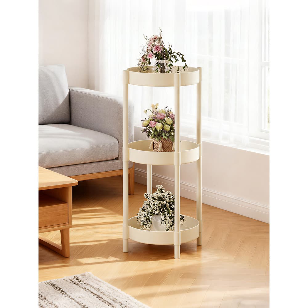 Simples casa mesa de centro prateleira canto luz luxo High-End mesa lateral varanda interior flor suporte forte engrossa