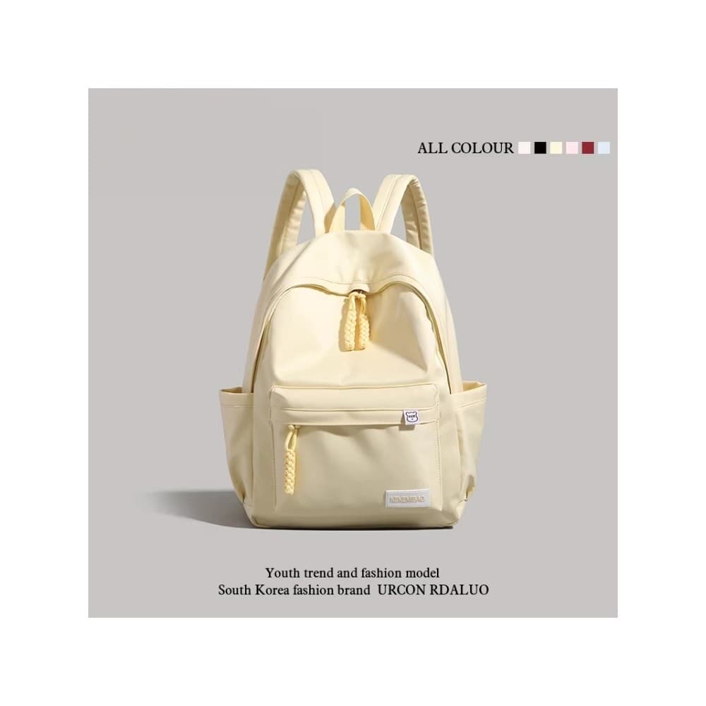 Qualidade alemã simples cor sólida mochila novo estilo Campus estudante saco de escola náilon pano leve mochila saco do