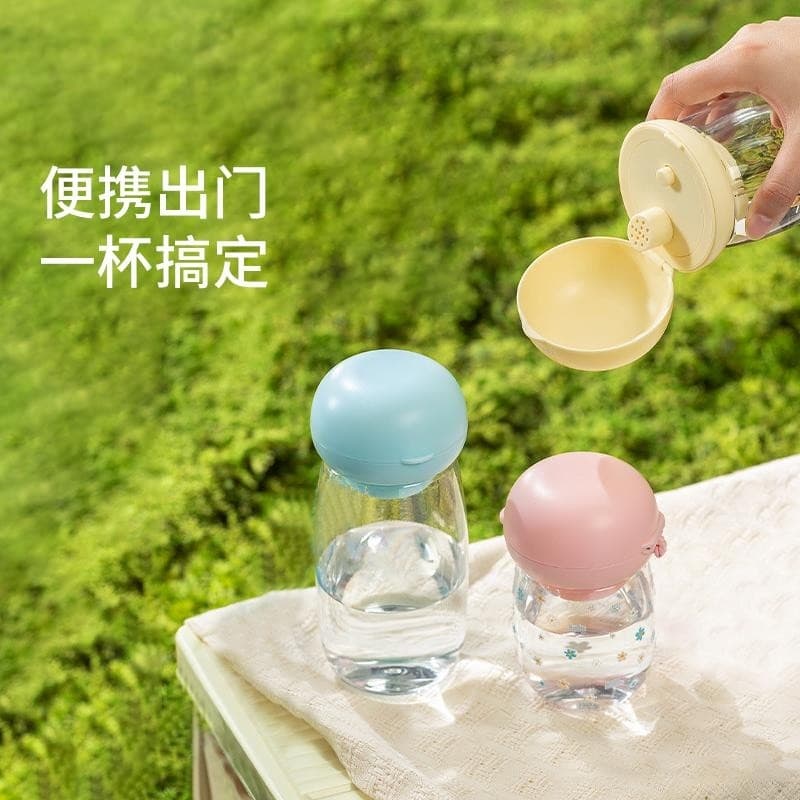 Copo de água portátil para passeio de cachorro japonês, copo de água para alimentação de gato, garrafa de água portátil