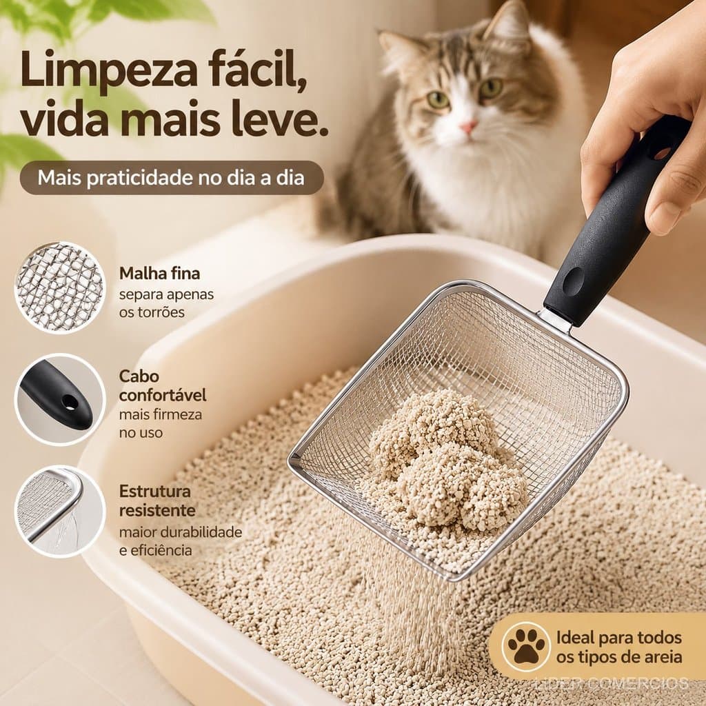 2/3/4 Unidades Pá De Areia Felina Filtra Rapidamente SuperfíCie Lisa Grip ConfortáVel Material DuráVel
