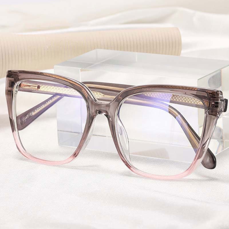 Óculos Femininos Vintage Anti-Luz Azul Elegantes Tr90 Anti-Radiação Transparentes Retangulares da Moda DUDZ KWTD