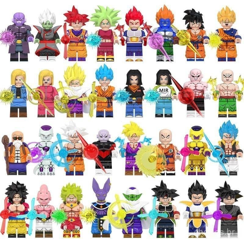 Compatível com figuras de Lego Super Saiyan Son Goku Kacarot Dragon Ball, blocos de construção montados, decorações de b