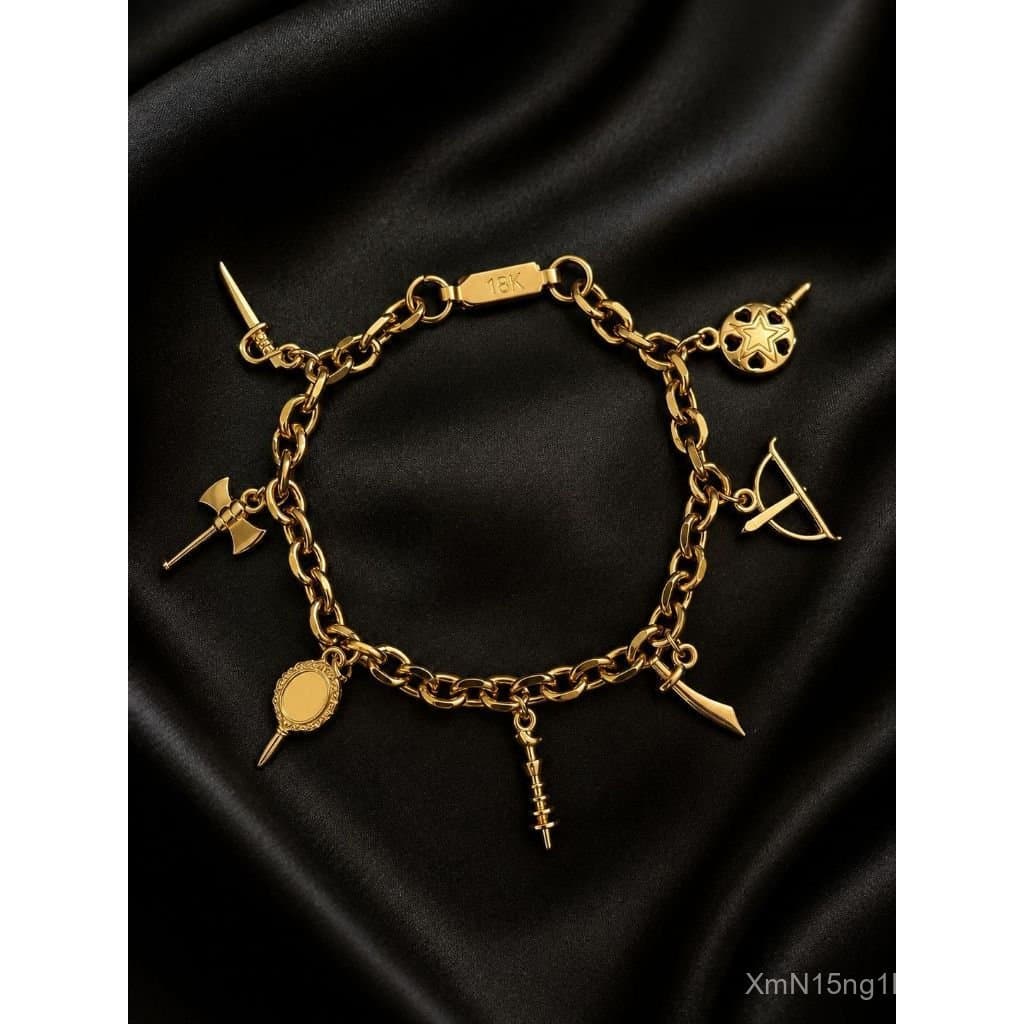 Pulseira Sete Linhas Banhada A Ouro 18k Umbanda Orixás