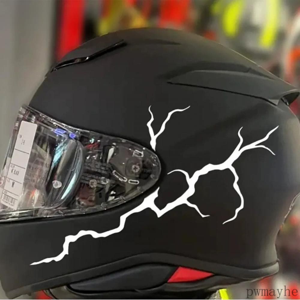 Adesivos Refletivos PWM para Motocicleta, 2 Peças, 20x10cm, DIY, Capacete de Motocicleta, Para-brisa, Scooter