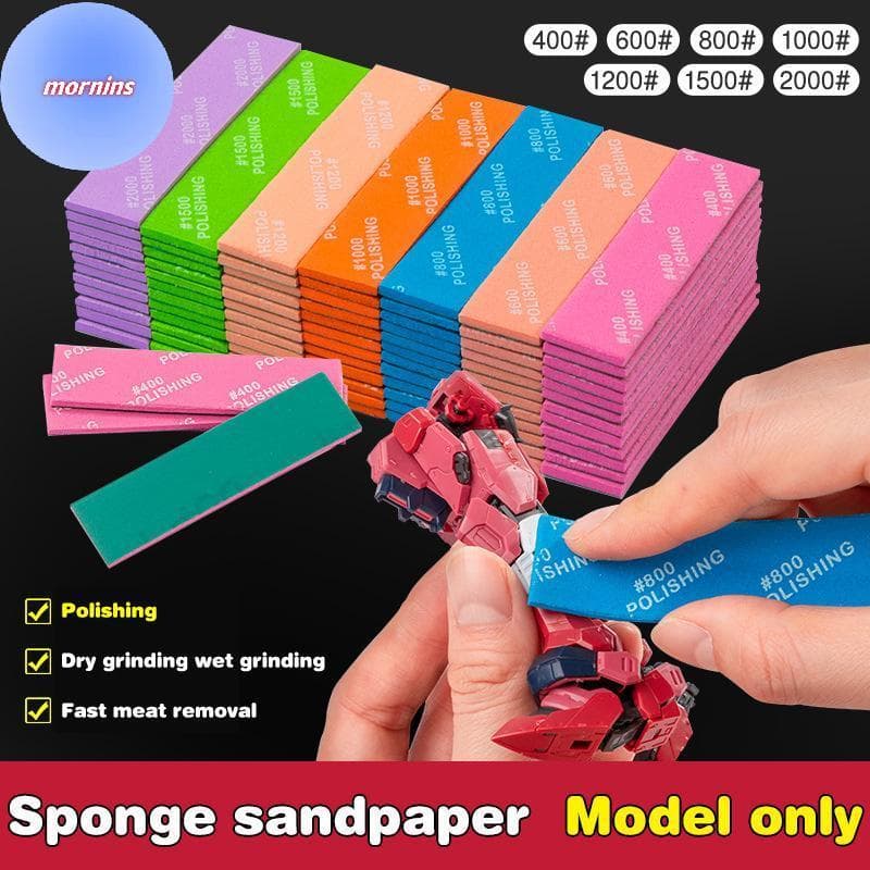 MORNIN Hastes De Lixa De Precisão 400 2000 Malha Para Modelos De Plástico Kit De Polimento Semi-Rígido Modelo Artesanato