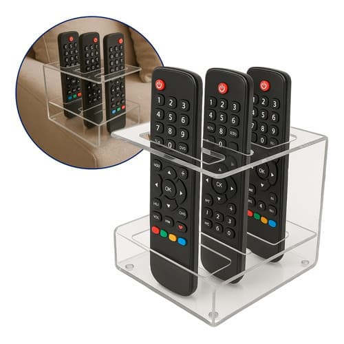 Suporte Controles Tv Transparente Mesa Moderna Sala Rack