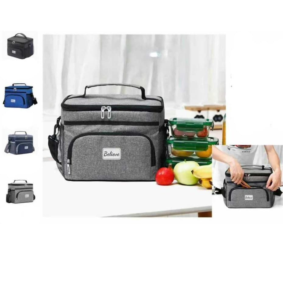 Bolsa Térmica Believe Tamanho Grande E Portátil para Marmita com Alça Ideal para O Uso Diário