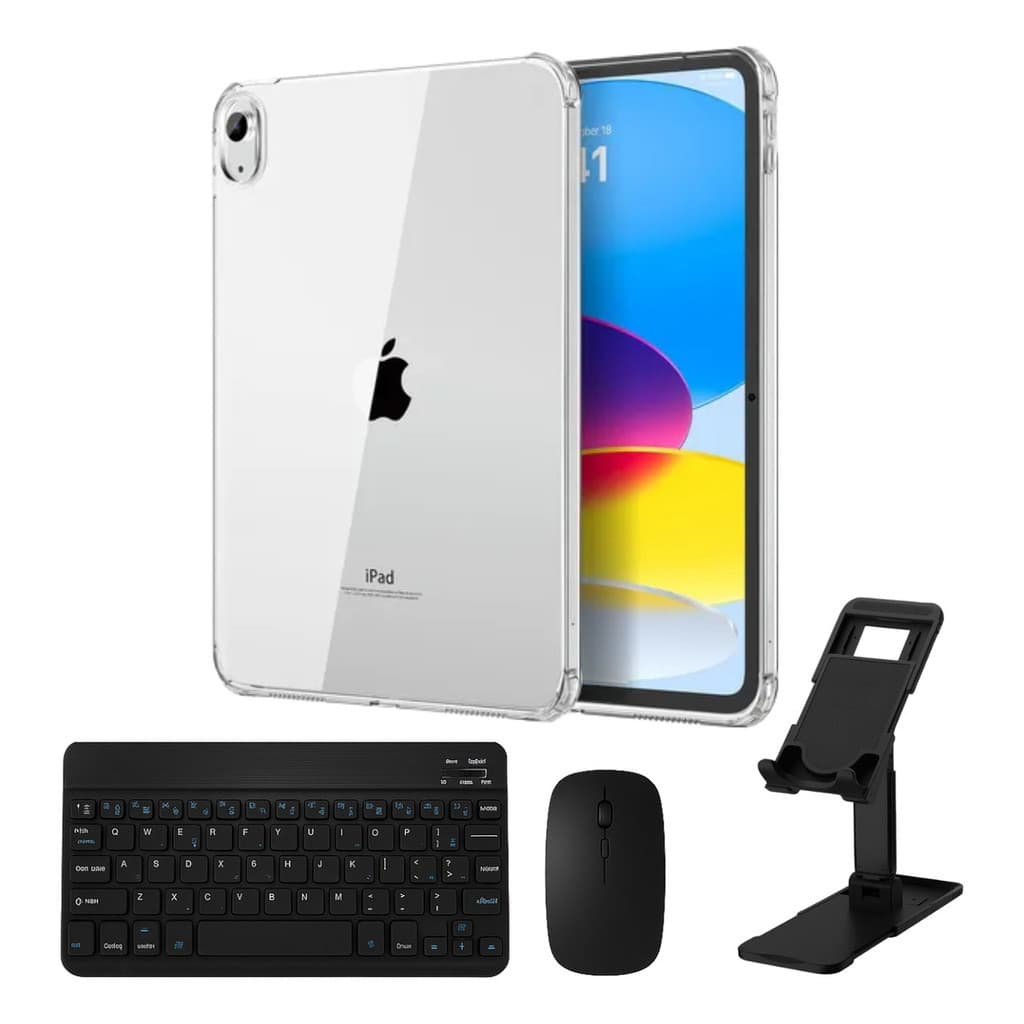 Kit Capa + Teclado Mouse+ Suporte Para iPad A16 11ª Geração