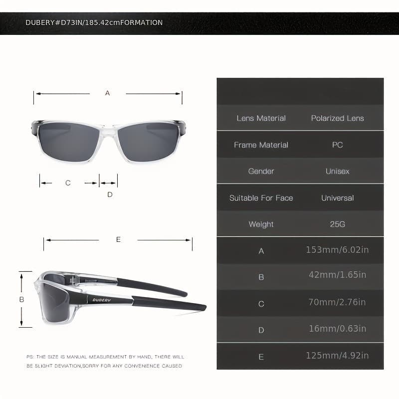 Óculos de Sol 1 Unidade, Óculos Esportivos Polarizados de Moda para Homens e Mulheres, Óculos de Ciclismo, sem caixa*---