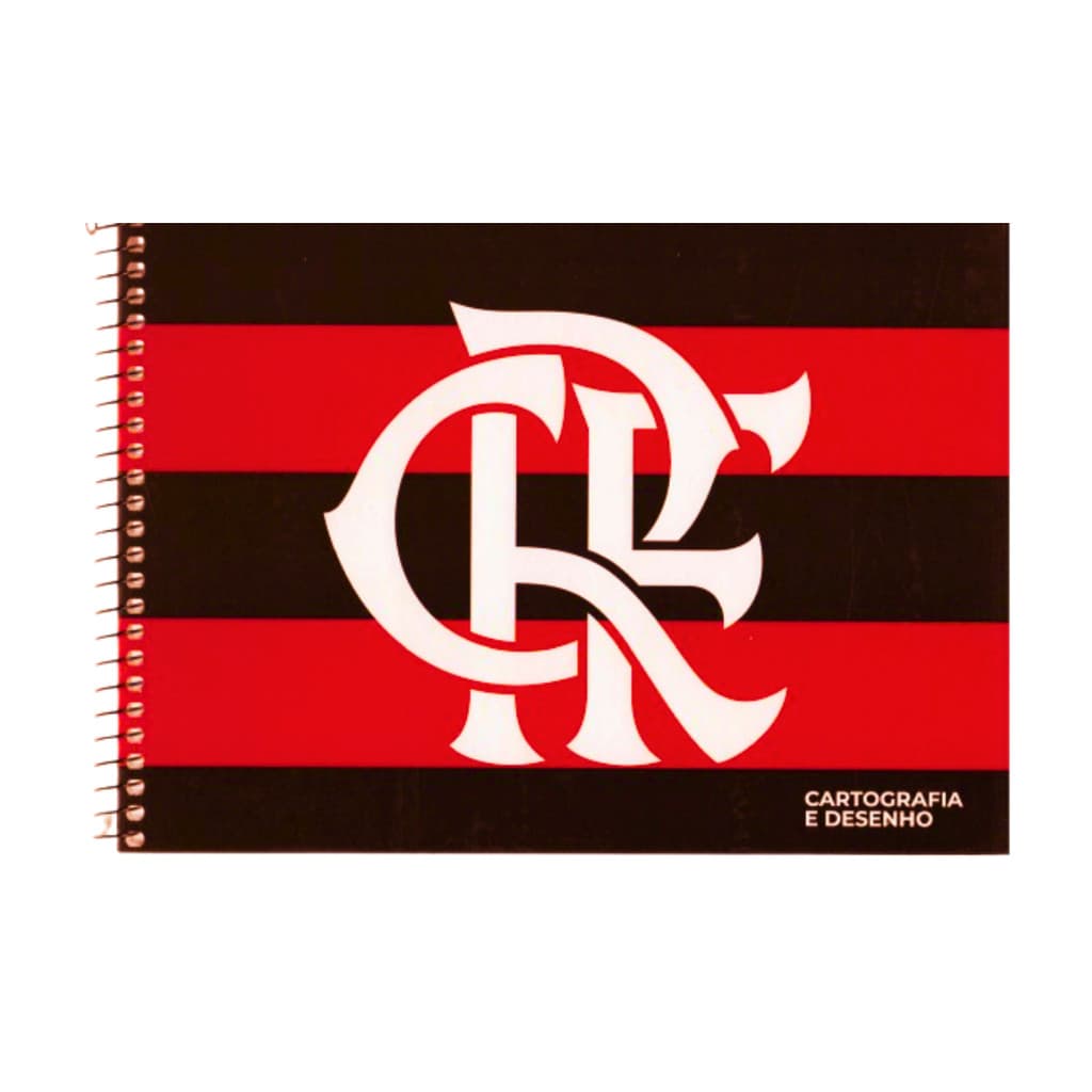 Caderno De Desenho Universitário Flamengo 80 Folhas- Capa:CRF