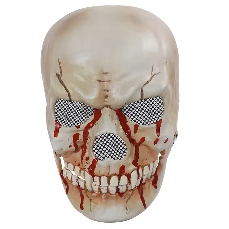 Máscara Caveira Mandíbula Articulada Halloween Ajustável