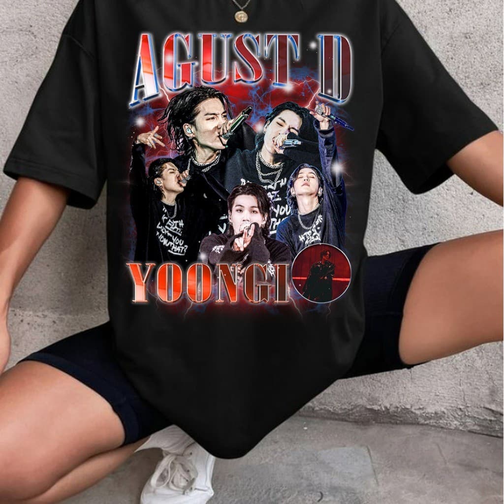 Camiseta T-shirt Unissex Vintage August D Yoongi Premium