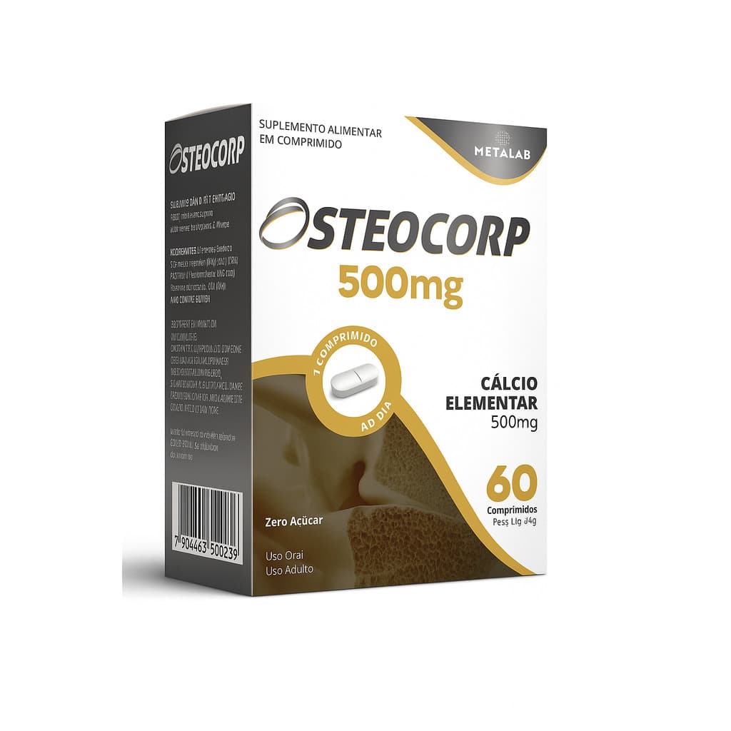 Osteocorp Carbonato de Calcio 500 mg Com 60 Comprimidos