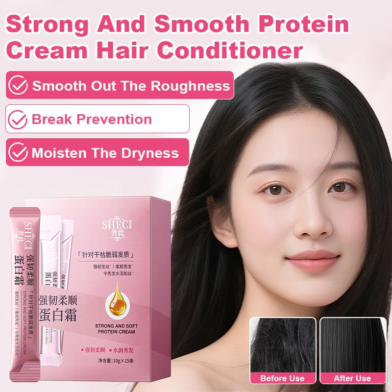 Fortalece O Condicionador De Creme De Proteína Para Cabelos Danificados