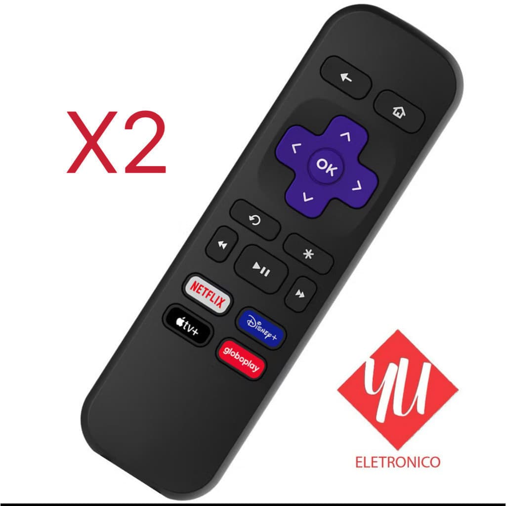 Kit 2 Controle remoto p\ roku express dispositivo de streaming