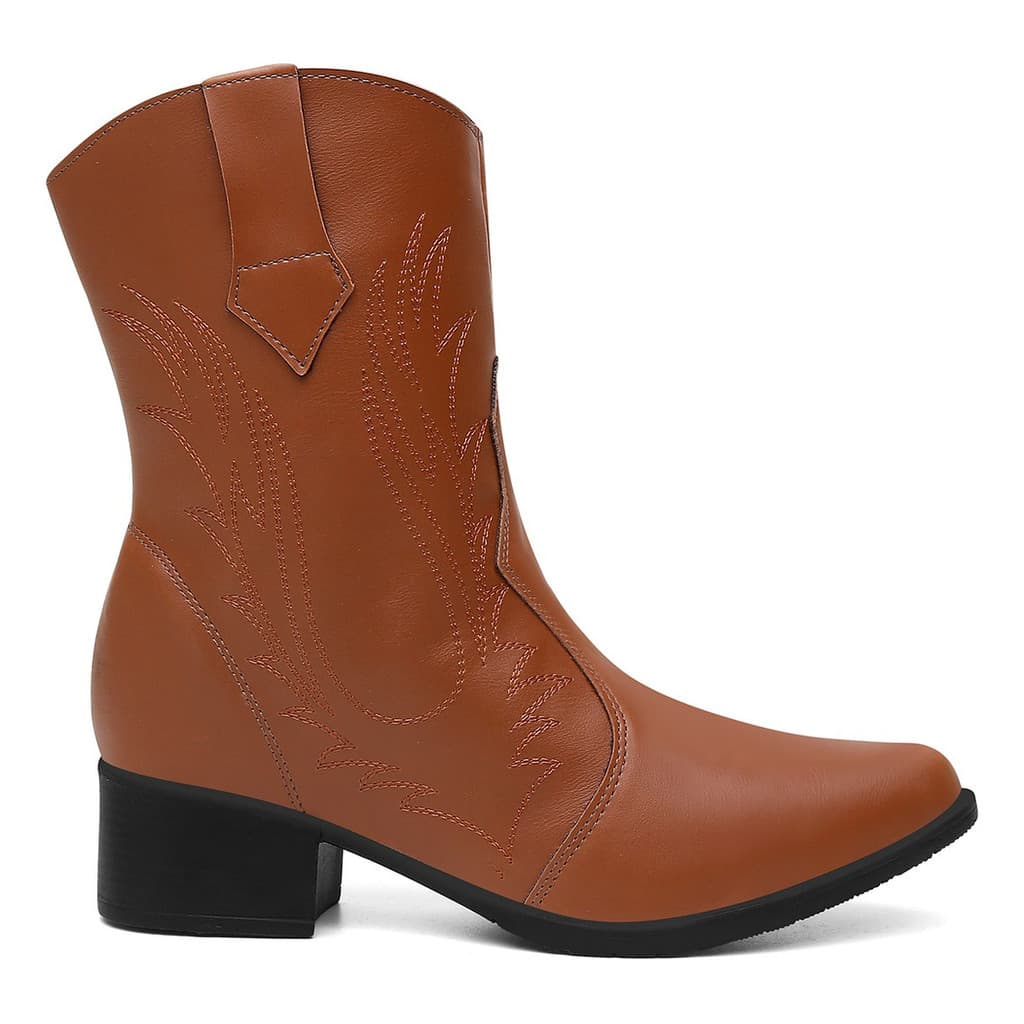 Bota Feminina Texana Country Macia Leve Confortável Estilosa