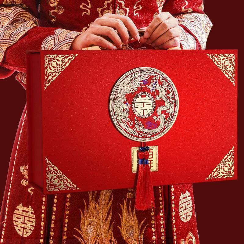Caixa de presente colorida estilo chinês