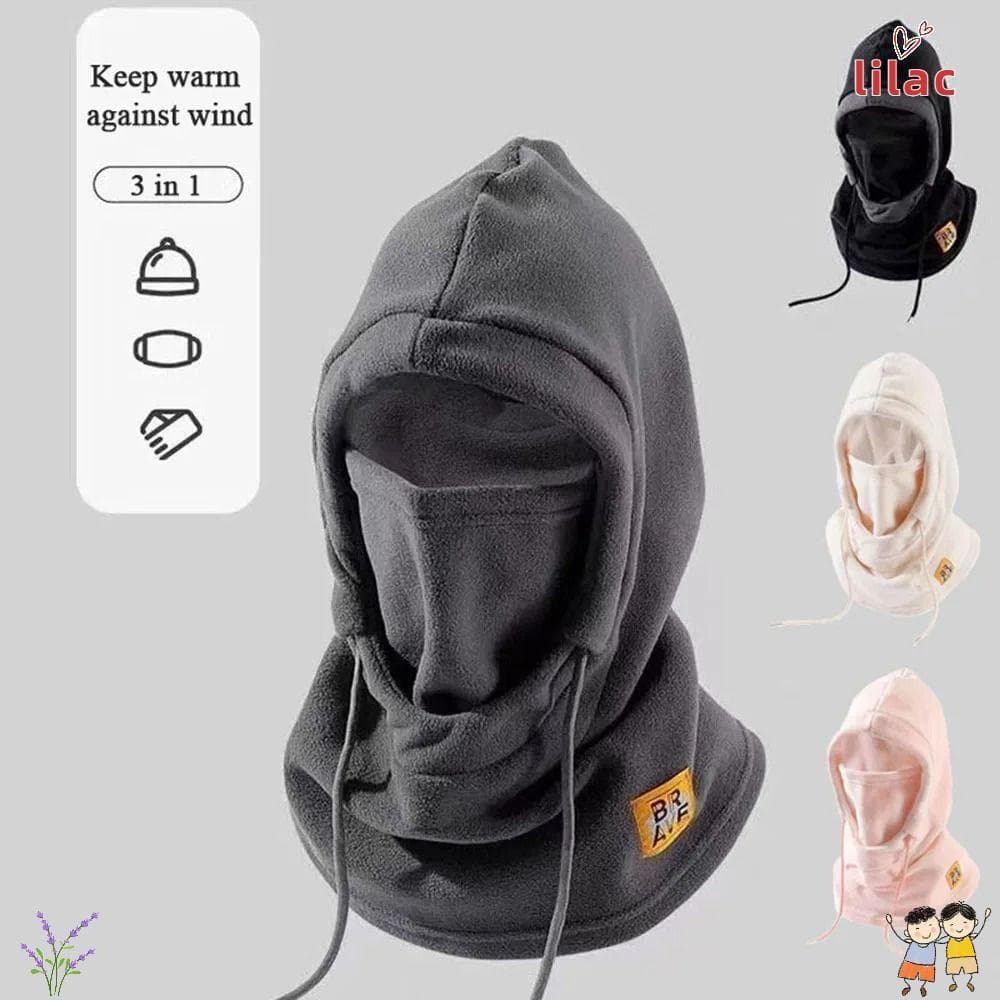 Chapéu De Inverno Balaclava LILAC , Aquecedor De Pescoço Espesso De Pelúcia , Proteção Quente Para Os Ouvidos À Prova De