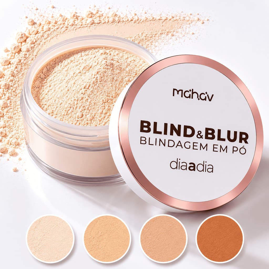 Blind e Blur Blindagem em Pó by Mahav Pó Solto Pele Blindada Impermeavel Efeito Blur