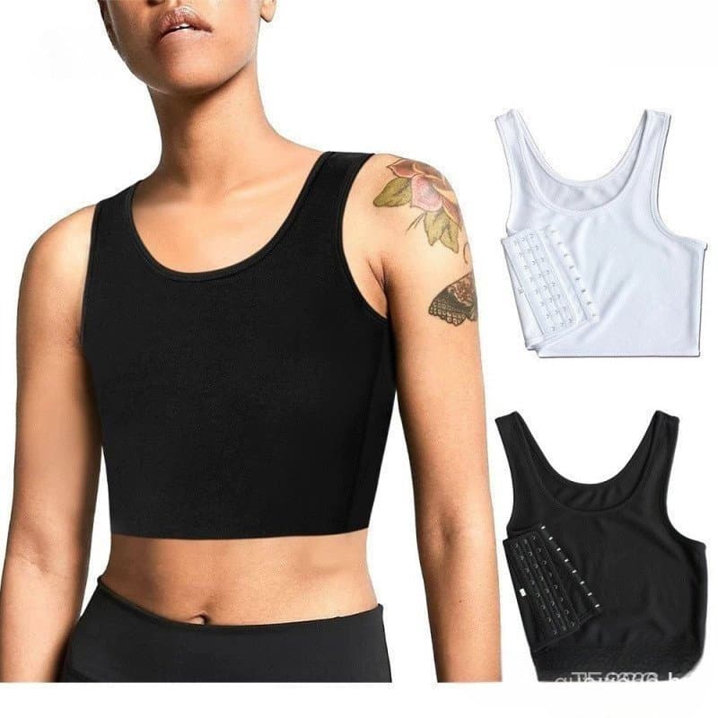 CORSELET PP 5XG G5 Plus Size Binder Peito Binder Peito Com Alta Compressão Gancho Peito Binder Tank Top Lesbica Transgên